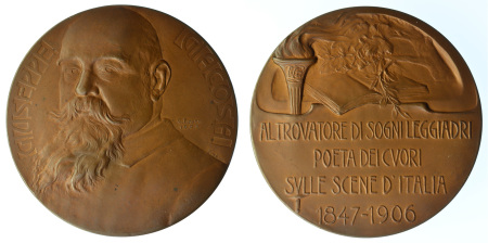 1906 AE Medallion; Giuseppe Giacosa "Italian