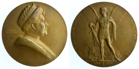 1914 AE Medallion; Arch Duchess Isabella