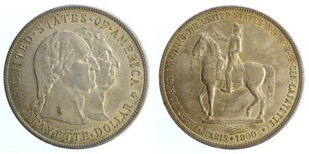 United States, 1900 Ag Dollar, "Lafayette Commemorative" by