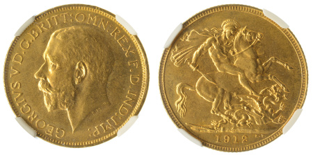 1912S Au Sovereign, Sydney Mint, George