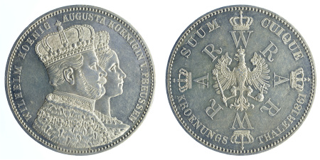 Germany 1861A Ag Thaler, Prussia (KM: 488)
