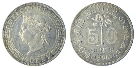 1895 Ag 50 Cents, Queen Victoria