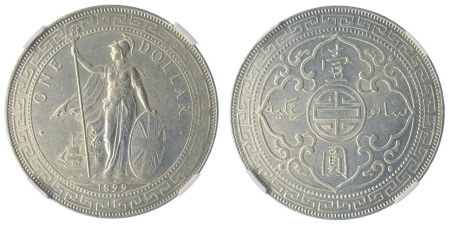 1899B Ag Trade Dollar, NGC Graded