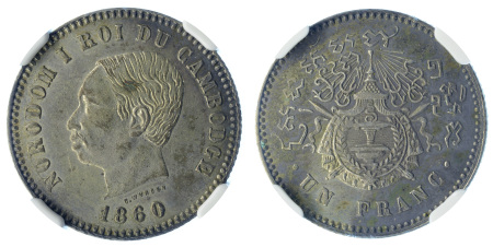 1860 (Dated) Ag Franc (X-6 Restrike)