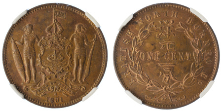 1891H Cu 1 Cent, NGC Graded