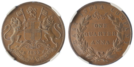 1835C Cu 1/4 Anna, East India