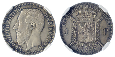1887 Ag 1 Franc, Flemish Legends