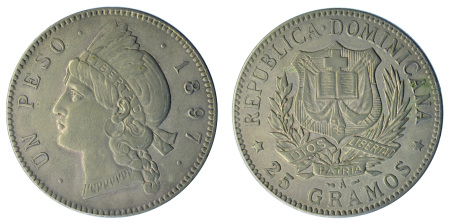 1897A Ag Peso, one year type