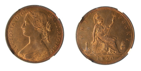 Great Britain 1860 (Ae) Penny; Toothed