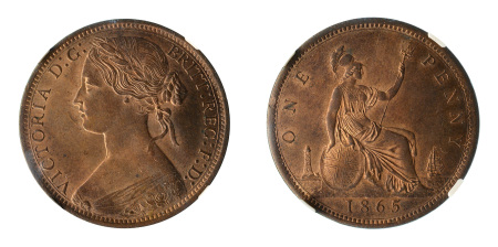 Great Britain 1865 (Cu) Penny (