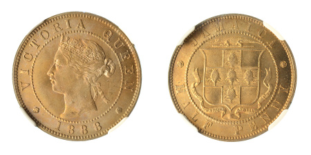 Jamaica 1888 (Cu- Ni) 1/2 Penny