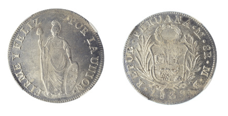 Peru 1839 LIMA MB (Ag) 8
