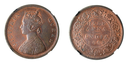 India (British) 1862 C (Cu) 1/2