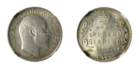 India (British) 1910 C (Ag) 1/2