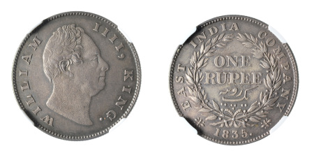 India, E.I.C. (British) 1835.C (Ag) Rupee
