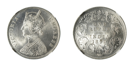 India (British) 1890 C (Ag) Rupee