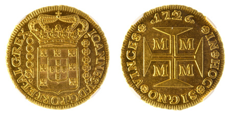 Brazil 1726 M (Au) 20'000 Reis