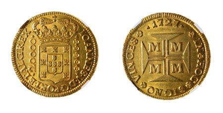Brazil 1727 M (Au) 20'000 Reis