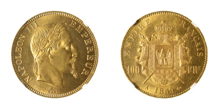 France 1869 A (Au) 100 Francs;