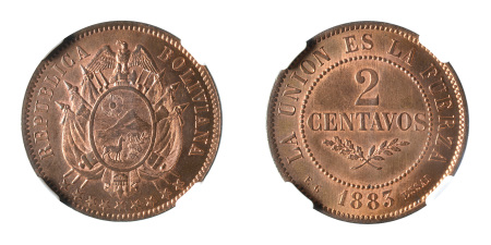 Bolivia 1883 EG (Cu) ESSAI Proof