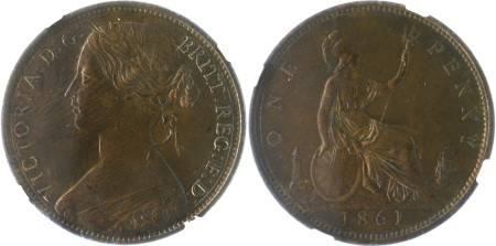 Great Britain 1861 Ae Penny