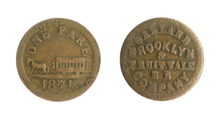 USA 1871 California "Oakland Brooklyn & Fruitvale Railroad Company"