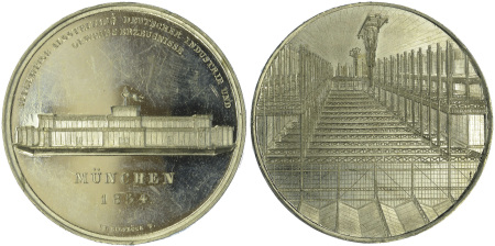 Germany 1854 Munich White Metal Medallion
