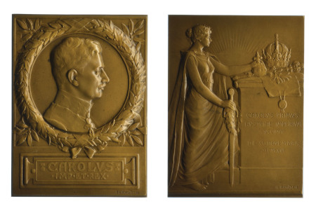 Austria-Hungary AE Plaque for Carolus IV 1916-1918