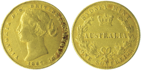 Australia 1870 Au Sovereign