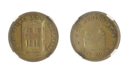 USA New York 1861-65 Cu Cent Token