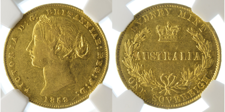 Australia 1859 Sydney Mint Au Sovereign