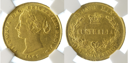 Australia 1867 Sydney Mint Au Sovereign