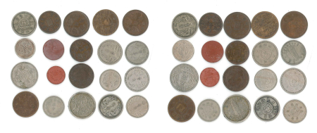 China (Japanese Occupation) lot of 20 various coins