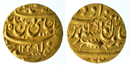 India Awadh AH1229 year 26 Au 1 Ashrafi (Lucknow mint)