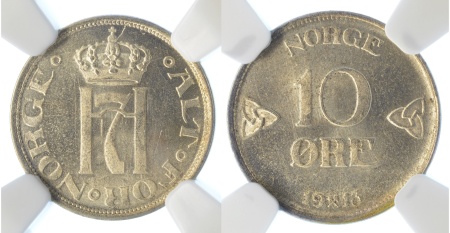 Norway 1913 Ag 10 Ore