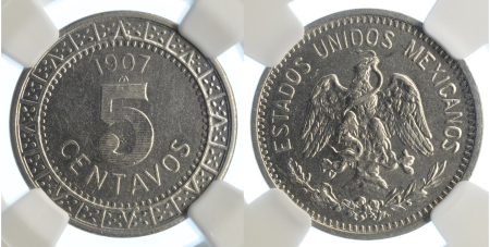 Mexico (Republic) 1907M Ni 5 Centavos