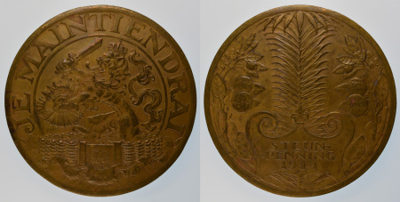 Netherlands 1914 WWI Ae Medallion for Victims of War
