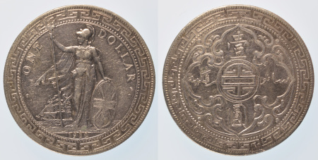 China / GB Ag Trade Dollars (x3) 1909, 1911 & 1912 Bombay mint