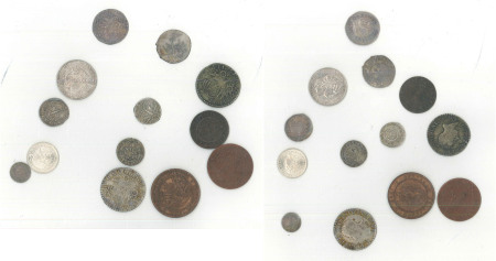 Haiti lot of 13x various Silver & copper coins