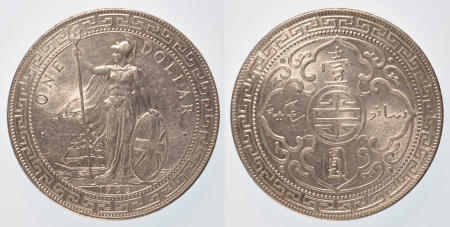 GB/ China 1908B Ag Trade Dollar