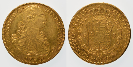 Mexico 1798MoFM Au 8 Escudos, Carolus IIII