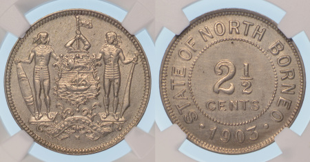 British North Borneo 1903H Cu Ni 2.5 Cents