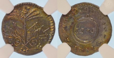 Haiti 1814//AN'XI Ag 12 Centimes *MS 63*