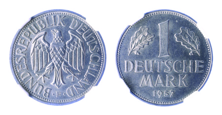 Germany 1957F Ni 1 Mark *MS 61*