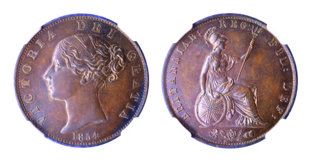 Great Britain 1854 Cu Halfpenny, Victoria, *MS 62*