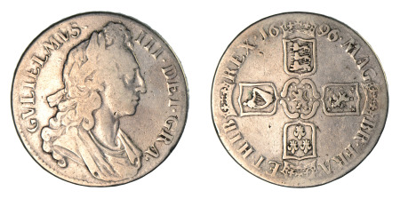 Great Britain 1696 Ag Crown (Five Shillings)