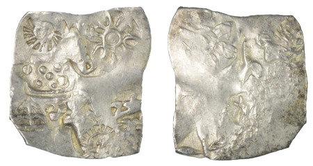 India 500-430BC Ag Karshapana (multiple Counter marked coin)