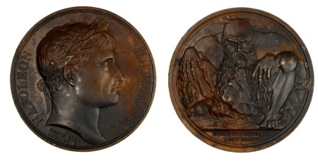 France 1804 Ae Medallion: School of Mining and Minerology at Mont Blanc