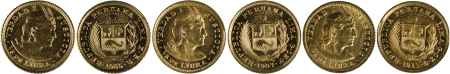 Peru, 1907, 1911, 1964 , 1/5 Libra Au