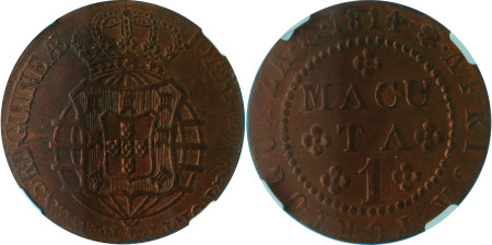 Angola 1814 (Africa-Portuguese) Cu 1 Macuta *MS 62*